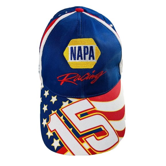 Napa Other - Napa Official Racing #15 Red White & Blue With Stars Adjustable Baseball Hat Cap
